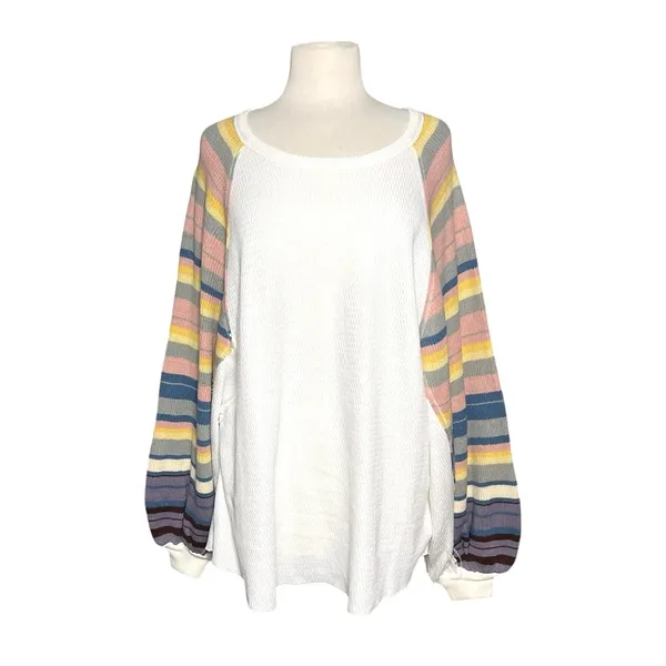 NWT WE THE FREE x FREE PEOPLE Women’s Boho Rainbow Dreams Thermal Top - Image 2