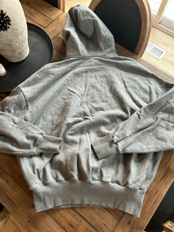 Daily Paper Horhine Rhinestone Logo Cotton Oversized Gray Hoodie XS - Image 11