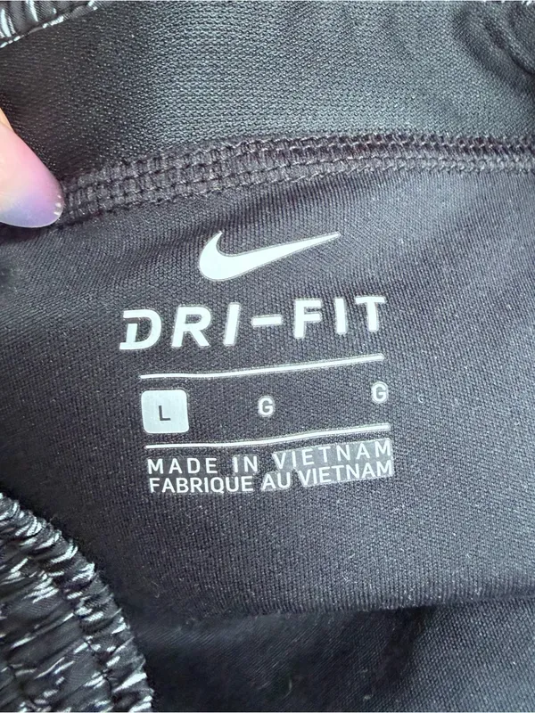 Nike 10K Dri-FIT Running Shorts Black Grey Static Print Mesh Trim Women's Large - Image 6
