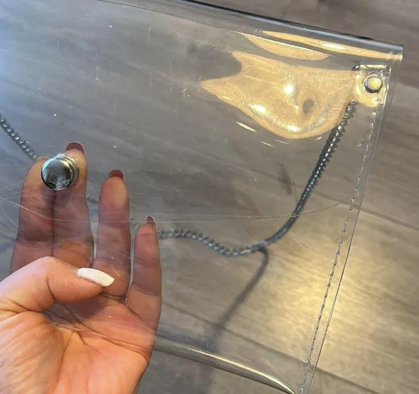 Transparent Clear Fold Chain Purse - Image 2