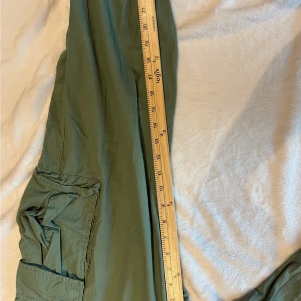 Abercrombie & Fitch Green Wide Leg Pants Relaxed Fit - Image 5