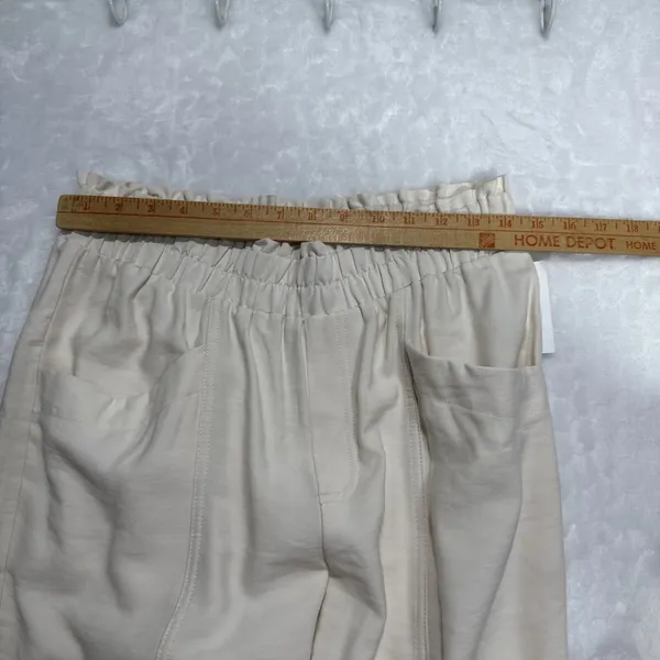 A New Day Pull-On Pants Cream Boho Coastal Resortwear Minimalist Vacation Size M - Image 6