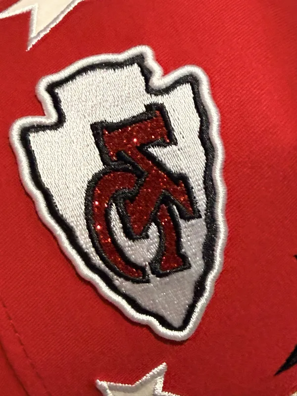 New Era Kansas City Chiefs Glitter Stardom A-Frame 9Forty Adjustable Hat - Image 6