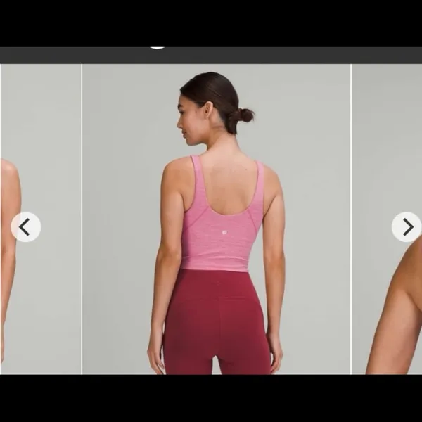 Lululemon Align High-Neck Tank Top in Heathered Pink Blossom - Image 3