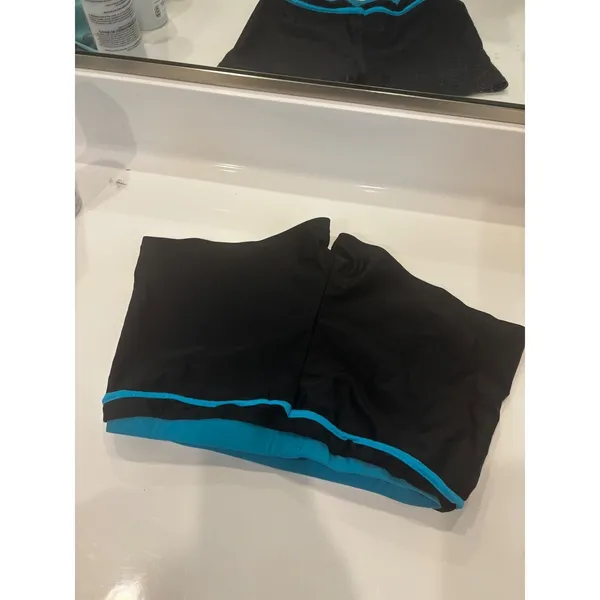 Women Black Turquoise Blue Boy Short Swim Bottoms Plus Size‎ xs - Image 5
