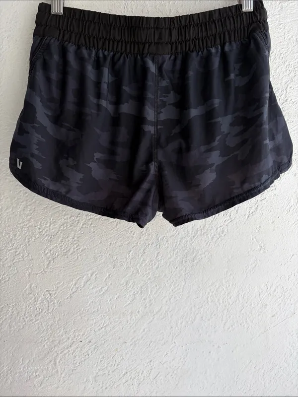 Vuori Women’s Black Camo Athletic Shorts - Image 2