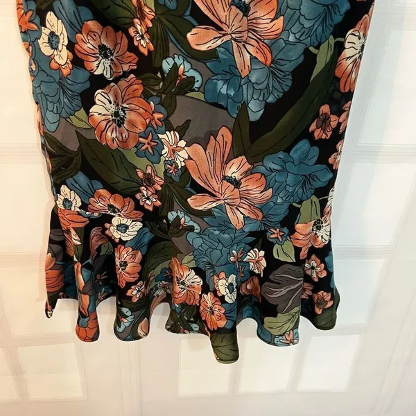 About Us Chloe Multicolor Floral Cut Out Front Strapless Midi Sundress Size XXS - Image 6
