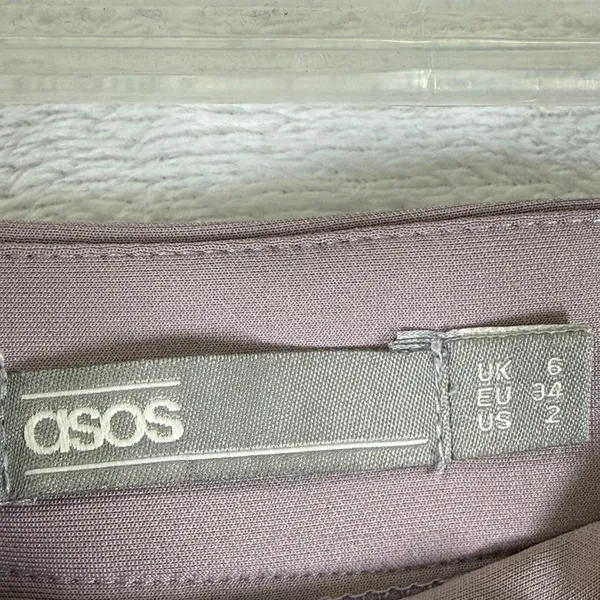 ASOS Mauve Scuba Skater Skirt Size US 2 High Waisted A-Line Mini Skirt Pink - Image 2