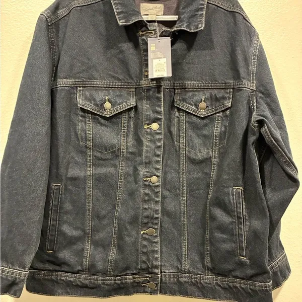 Universal Thread Black 90's Baggy Denim Jacket Large nwt - Image 4