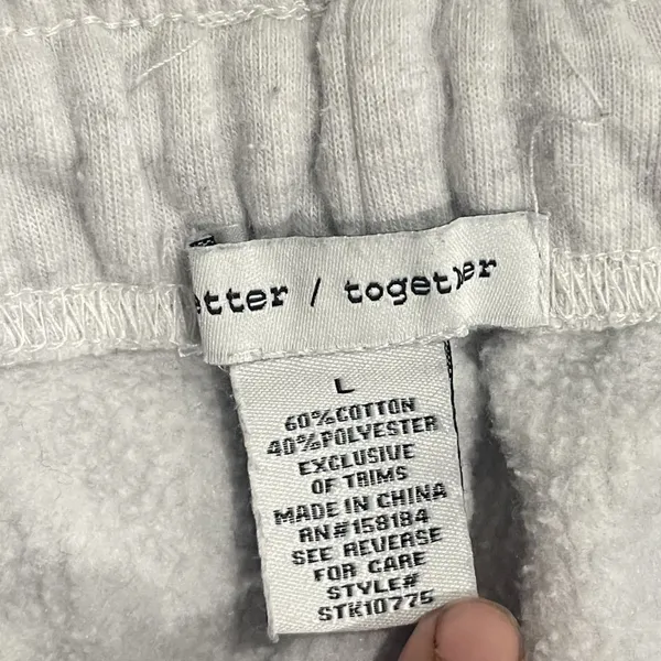 Better / Together Sweatpants set Crewneck Good Vibes Size Large Loungewear Cozy - Image 7