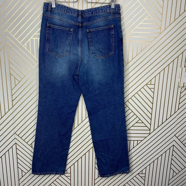 ALC A.L.C. Malone Jeans Pant Cropped High Waist Denim Medium Wash Blue Size 10‎ - Image 10