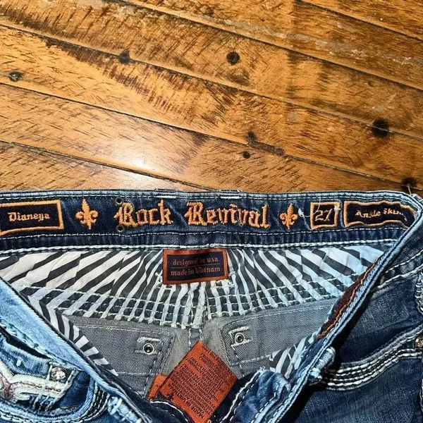 Rock Revival Dianeya ankle skinny western bling cowboycore jeans - Image 2