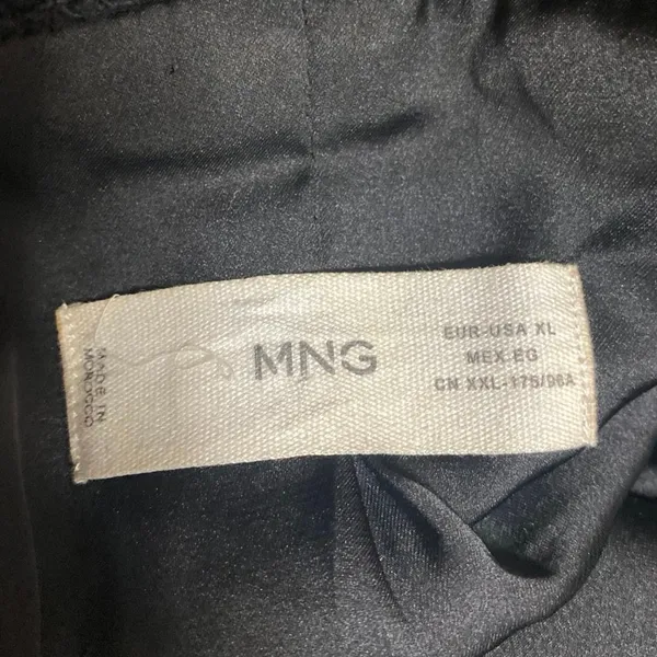 MNG Mango Women's Black Double Breasted Long Sleeve Pea Coat Jacket Size XL - Image 3