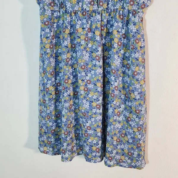 Francesca's Miami Blue Floral Mini Dress NWT Size Medium Wedding Guest Dress - Image 3