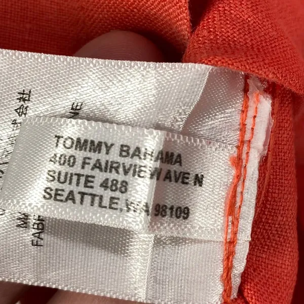 Tommy Bahama womens S Linen‎ Dress Sleeveless Coral Halter Neck Casual Sundress - Image 6