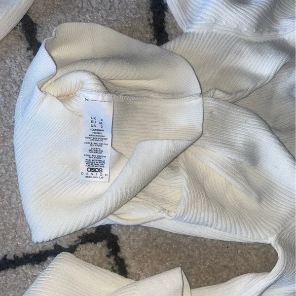 ASOS DESIGN sweater with twist back detail in cream - Image 7
