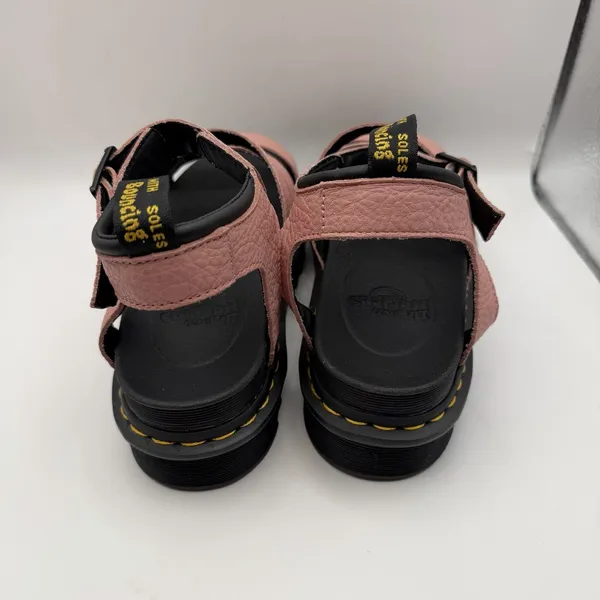 Dr. Martens Womens Sz 10 Blaire‎ Flatform Peach Pink Leather Sandals New - Image 4