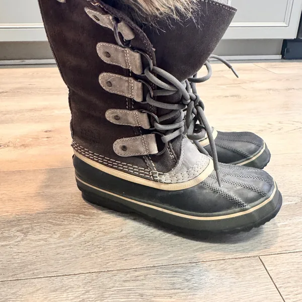 Sorel Joan of Arctic Winter Snow Boots Faux Fur Lined Waterproof Lace‎ Up Sz 5.5 - Image 2