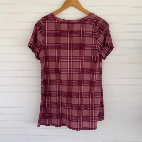 Short sleeve plaid tunic top‎ Size Medium - Image 3