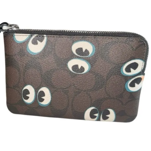 COACH Corner Zip Halloween Eyes Wristlet New with Tag MSRP $88 SOO very rare - Image 4