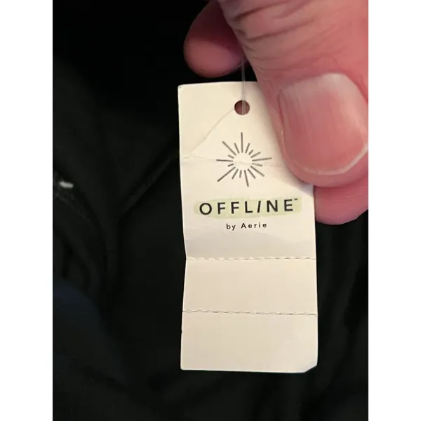OFFLINE By Aerie Leggings Womens Medium Black Foldover Hi Rise Flare Yoga Pants - Image 10