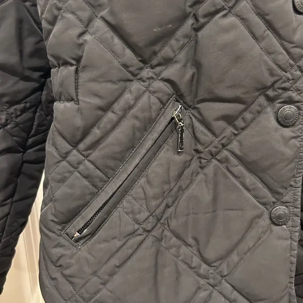 Eddie Bauer Womens Black Diamond‎ Quilted Goose Down Puffer Jacket Size S Small - Image 2