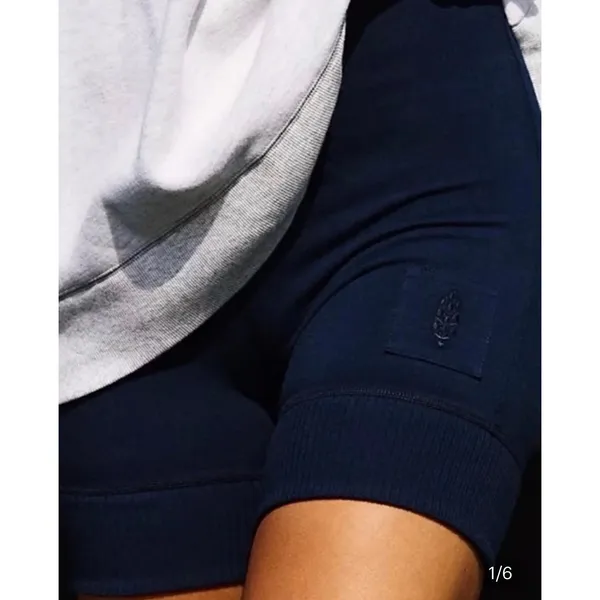 Free People Movement Victory Biker Shorts Navy Blue XS NWOT High Rise Yoga - Image 12
