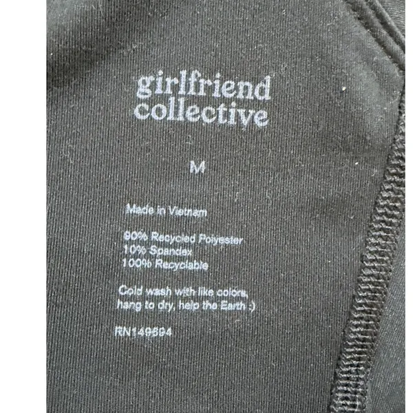 Girlfriend Collective Naomi Halter Dress Black Activewear Built-in Shorts Med - Image 3