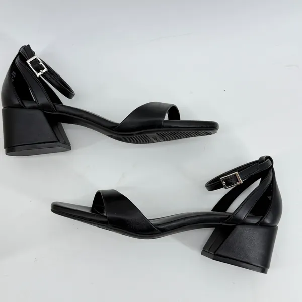Anne Klein Mia Block Heel Sandals Black Strappy Ankle Strap 7.5M AKMIA MIA01F9 - Image 6
