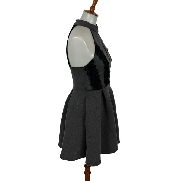 Altar'd State Dress Medium Gray Sleeveless Fit Flare Cottagecore - Image 5