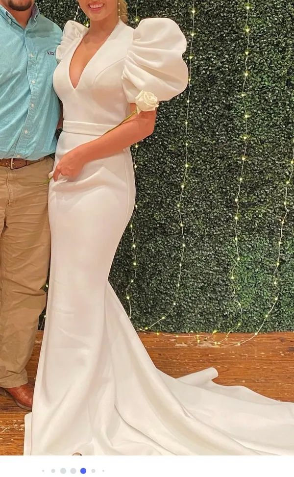 White Jovani Formal Dress Long - Image 3