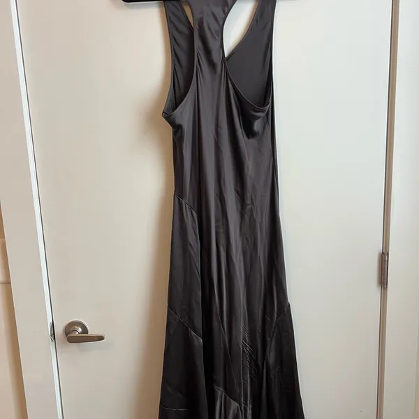 By Anthropologie Seamed Silk Midi Dress - Image 4