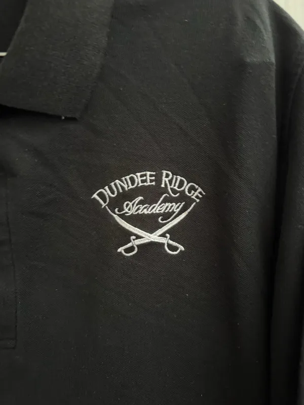 Port Authority Black Polo with Dundee Ridge Embroidery - Image 2