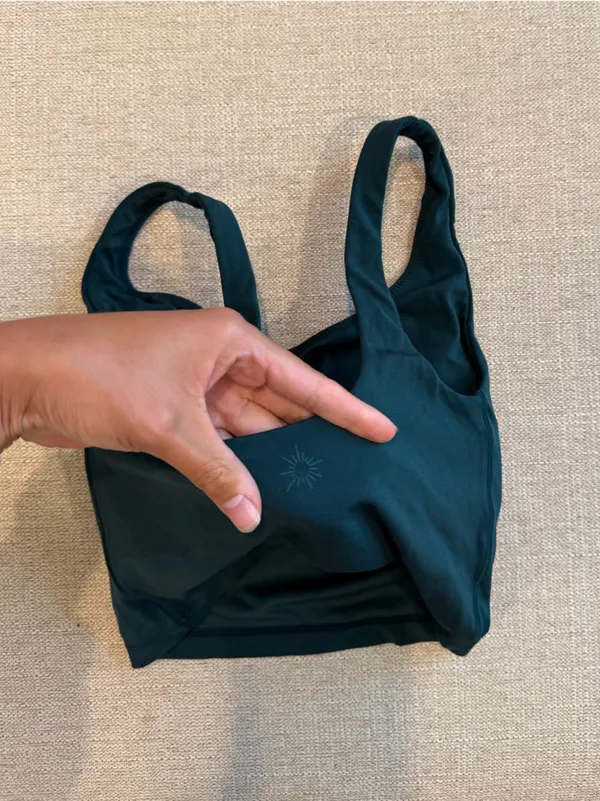 Aerie Real Me Tank XXS Dark Green Built in Bra Activewear - Image 3
