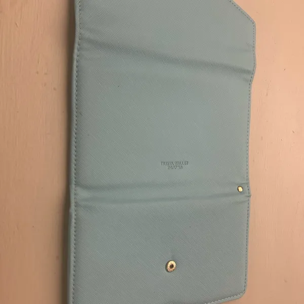 Wallet Light Blue Envelope Clutch by Travel Wallet Zoppen-Great Shape & Clean! - Image 4