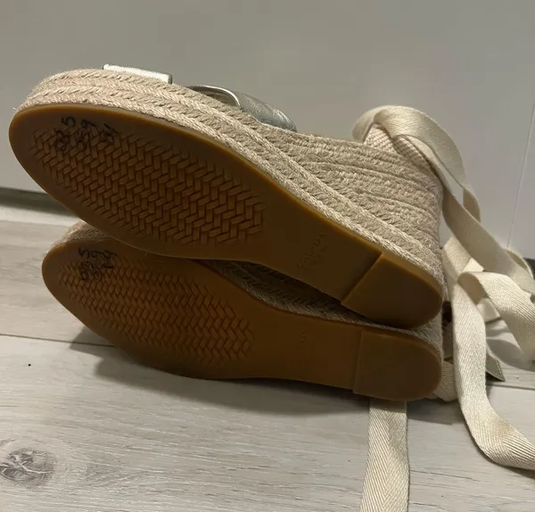 Cole Haan Gold Cream Tan Cloudfeel Hampton Wedge Platform Lace Up Sandal - Image 11