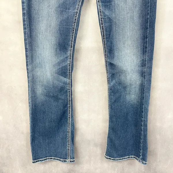 Silver Jeans Aiko Mid Boot Women 27 Low Rise Super Stretch Western Rodeo Country - Image 4