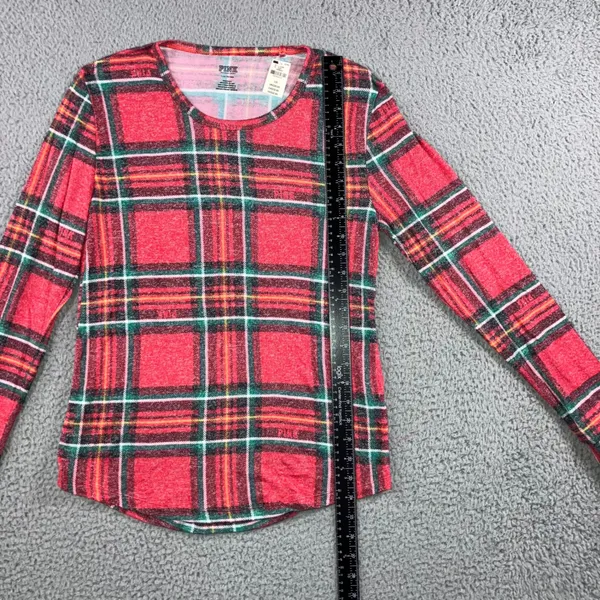 PINK Victoria's‎ Secret Plaid Pajama Set Women Large Top and Pants Christmas - Image 6