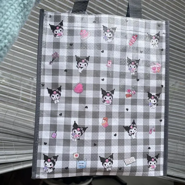 Sanrio Kuromi White And Black Checkered Tote Bag - Image 2