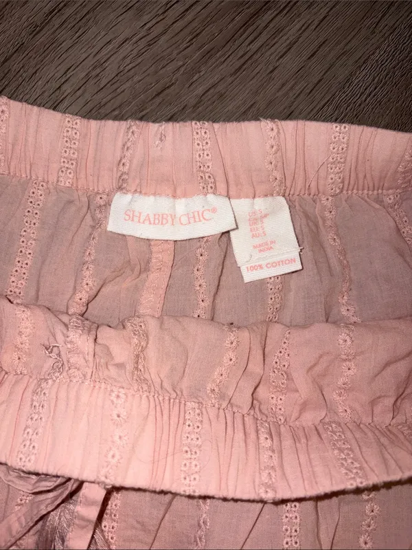 Shabby Chic Pink Eyelet Lace Pajama Set - Image 6