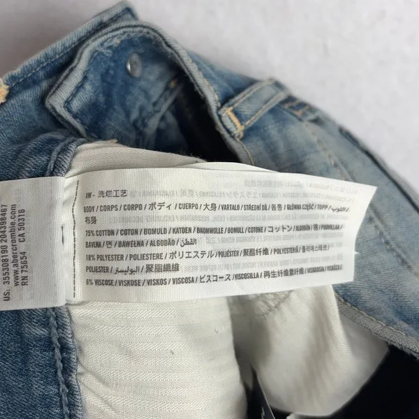 Hollister High Rise Super Skinny Jeans Women’s Size 0 24x30 Distressed NWT Y2K - Image 9