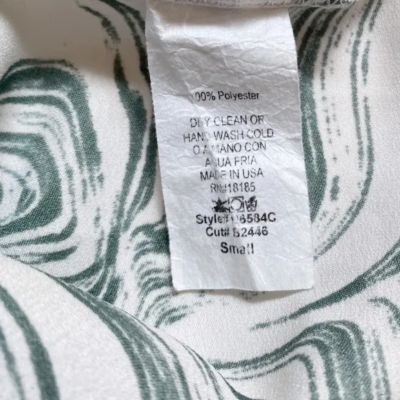 Audrey 3+1‎ Forest Green & White Marble Mini Slip Dress - S - Image 7