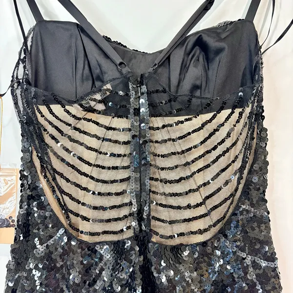 Mandalay Women’s Sleeveless Sequin Hi Low Formal Gown Dress Black Size 6 NWT - Image 11