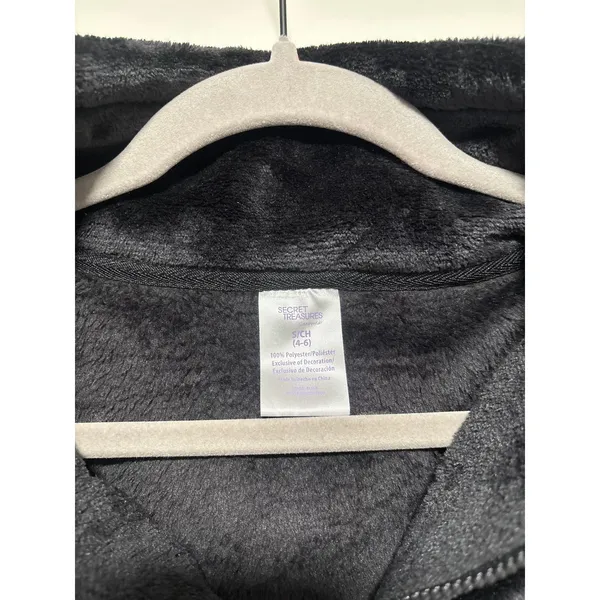 Secret Treasures Women's Black Plush Half Zip Hoodie Sleepwear S 4-6 - Image 6