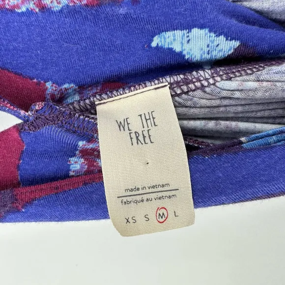 We the Free‎ size Medium criss cross strap tank top flowy blue purple - Image 4