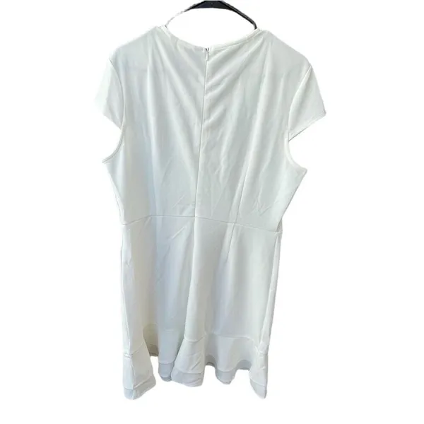 NWT Allegra K size L A line dress ruffled hem cap sleeves. - Image 2
