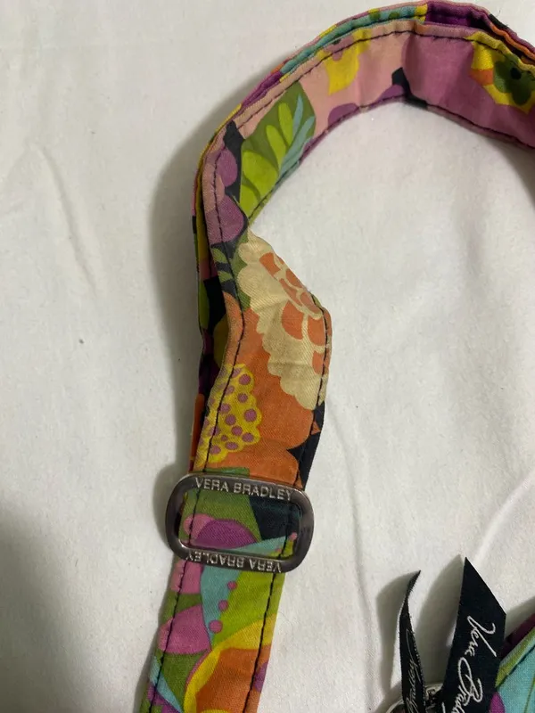 Vera Bradley Floral Quilted Crossbody Shoulder Bag Pink Purple Multicolor Zip - Image 5