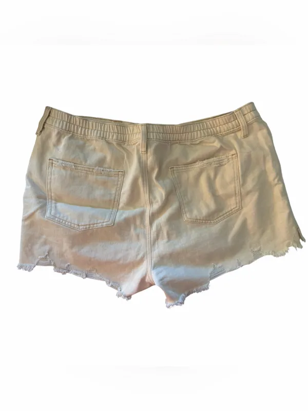 Aerie Distressed White Denim Shorts - Image 2