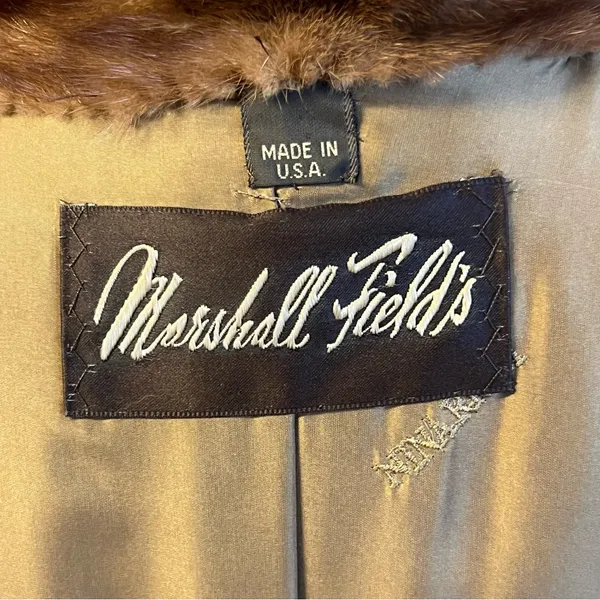 Vintage Nina Ricci Natural Female Let Out Mink Fur Coat Size M Genuine Womens - Image 16