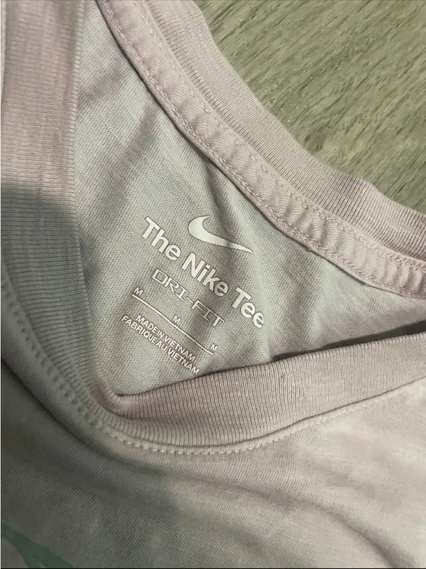 Nike Dri-FIT Crew Neck Tee - Pale Pink - Image 2